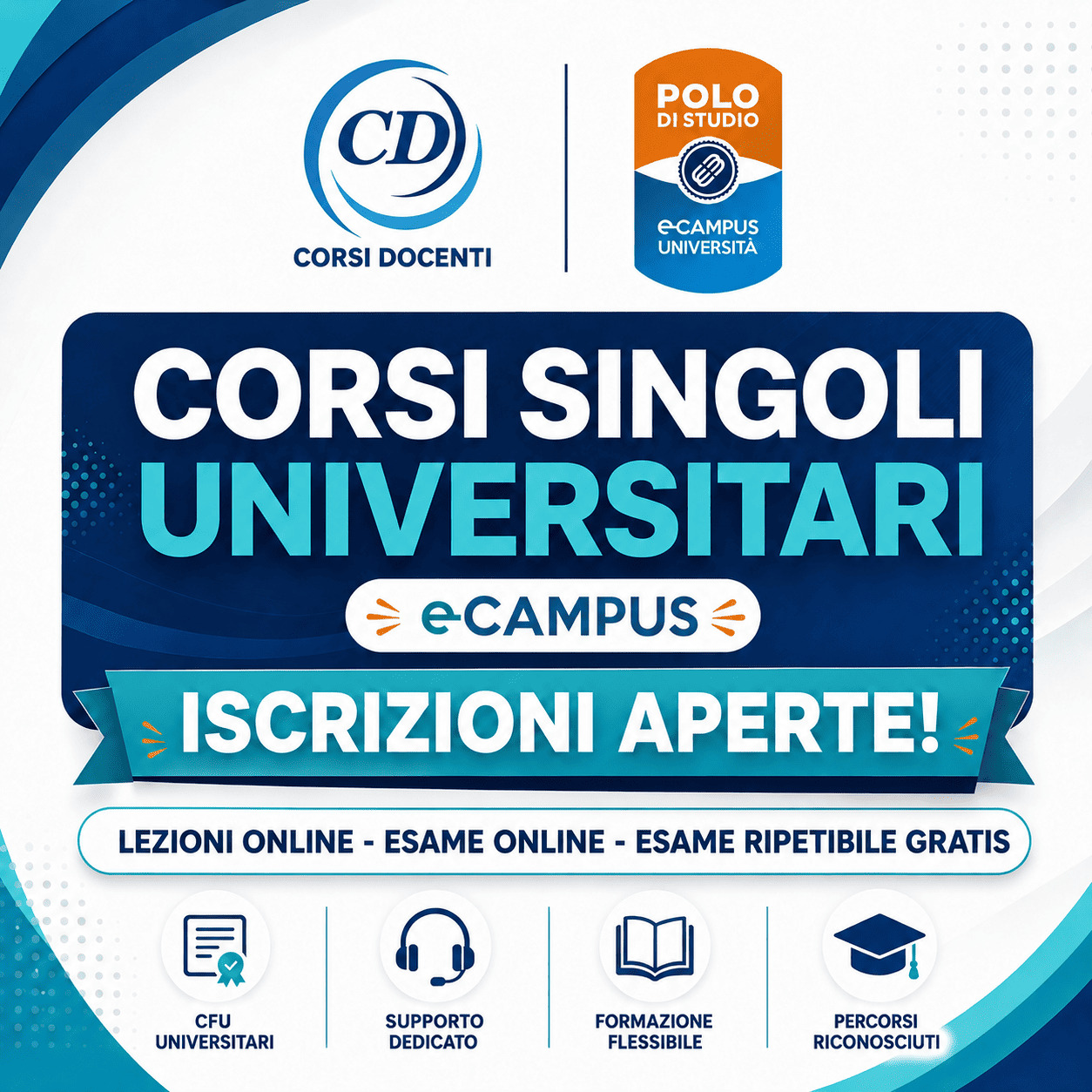 Corsi Singoli Universitari eCampus online per integrare CFU ed esami singoli